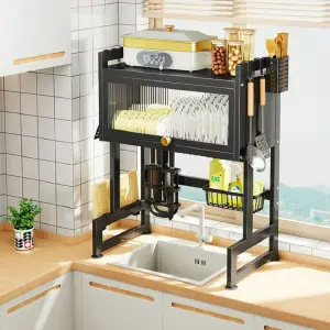 Escurridor Platos Metalico Tapa 65 Cm