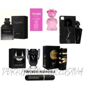 Kit 5 perfumes + perfumero