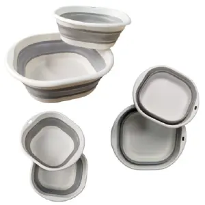 Set x3 baldes Cuadrado plegables