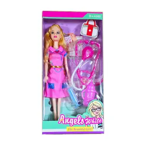 Muñeca Doctora Estetoscopio Jeringa Jugu