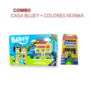 casa pepa pig y bluey + colores Norma