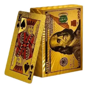 Cartas Baraja Poker Dorado Lujo Fino: Experiencia de Juego Inigualable - Cartas Baraja Poker Dorado Lujo Fino