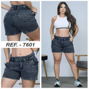 SHORT PINZAS GRIS HUMO
