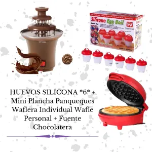 combo fuente chocolate, waflera,hervidor