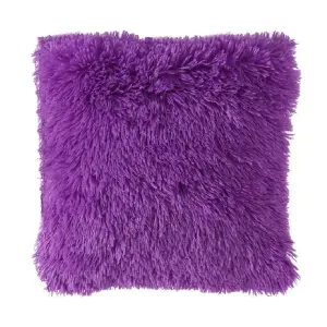 Cojin x2 Decorativo Peludo Morado