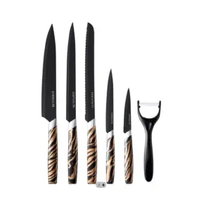 Juego cuchillo 6 pza diseño zebra