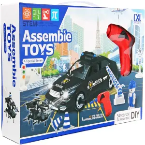SET CARRO DE POLICIA DE LLANTAS DESMONTA