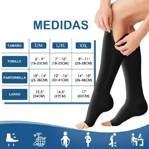 Medias Compresión Várices Anti Embolicas