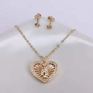 JUEGO DE CADENAS CORAZON DE VIRGEN