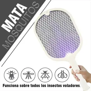 RAQUETA MATAMOSCOS ELÉCTRICA RECARGABLE