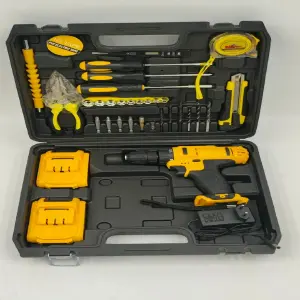 SET TALADRO ELECT + HERRAMIENTAS HE-016