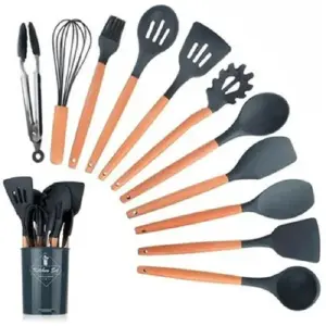 Set 12 Utensilios De Cocina Silicona Res