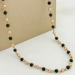 Cadena De Dama De Balines Lisos Y Neopre