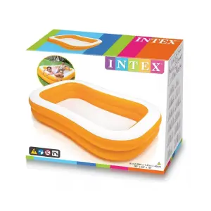 Piscina Intex Naranja Y Blanca Q-14