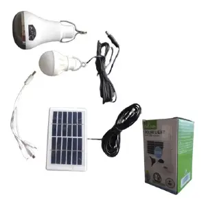 KIT PANEL SOLAR 2 BOMBILLOS RECARGABLES: Ilumina tu vida con energía solar - KIT PANEL SOLAR 2 BOMBILLOS RECARGABLE