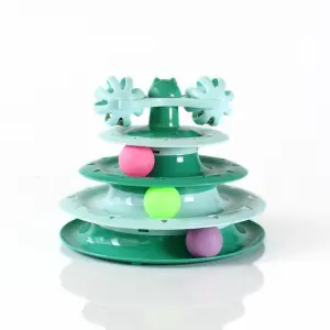 TORRE PARA GATO 3NIVELES CON CASCABELJI3