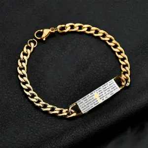 pulsera padre nuestro en oro Horus