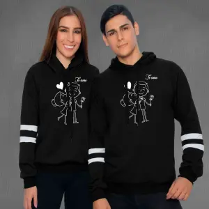 Buso Buzo, Hoodie Pareja corazón Te Amo