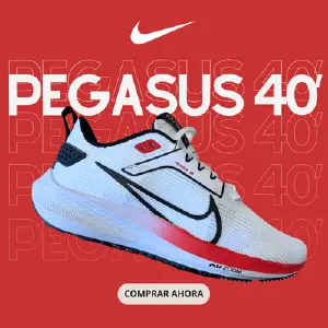 NIKE PEGASUS 40 BLANCO-ROJO