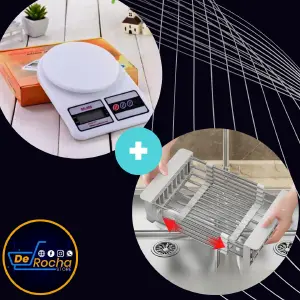 Combo gramera pesa+ escurridor platos