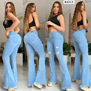 JEANS BOTA CAMPANA CLARITO STRECH K4213