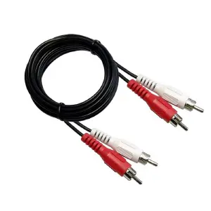 Cable audio Macho a Macho 2x2 Negro