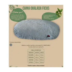 CAMA COLCHON OVALADA FICUS MASCOTAS