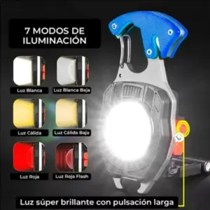 Mini Linterna Cob 9En1 Recargable Multif