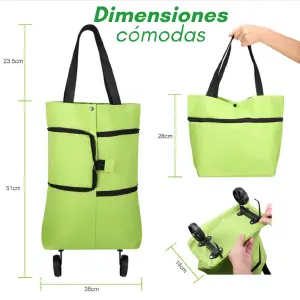 CARRITO DE COMPRAS CON RUEDAS PLEGABLE