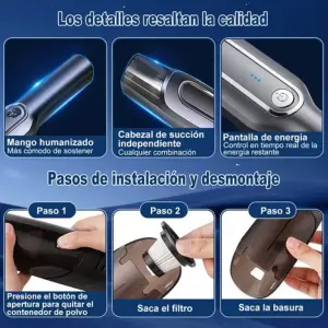 Aspiradora Mini Recargable: Limpieza Perfecta en Casa y Auto - Aspiradora Mini Recargable Casa/Carro
