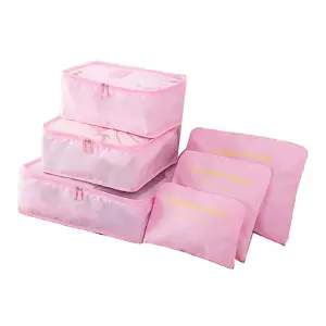 Set X6 Organizador Cubo Caja Ropa Rosa