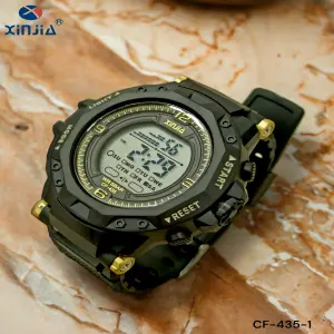 RELOJ CF-435-1 XINJIA DIG NEG/DOR EST