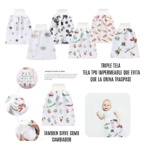 Falda protector anti-fluido para dormir