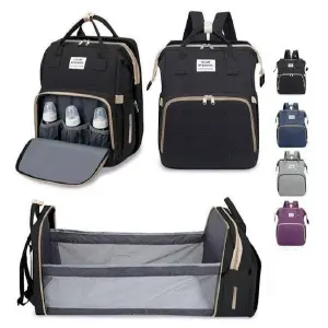 Bolso Pañalera Con Cuna Cambiador