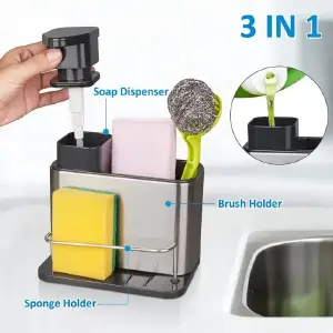 Dispensador jabón cocina 3 en 1
