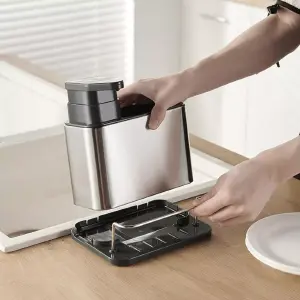 DISPENSADOR DE JABÓN CON SOPORTE