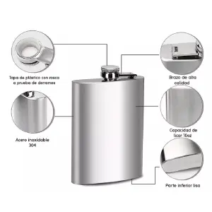 WHISKERA LICORERA PLATEADA 8ONZ OMC-475