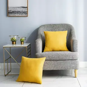 Cojin Decorativo En Tela Amarillo