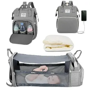 BOLSO PAÑALERA PLEGABLE CON CAMBIADOR PA