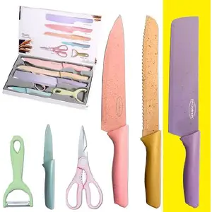 SET CUCHILLO COLORES 6 PIEZAS