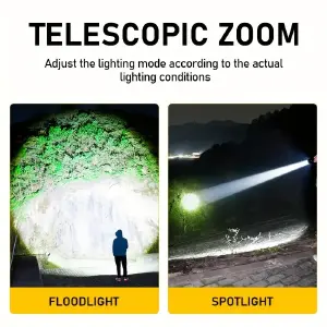 Linterna Led Con Zoom Recargable