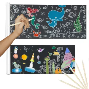 Papel Mágico Negro 30cm x 2mt: ¡Desata tu Creatividad! - Papel Mágico Negro 30cm x 2mt