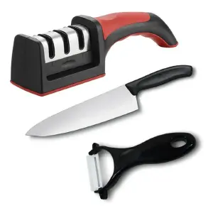 Combo Afilador Cuchillos Pro + Cuchillo