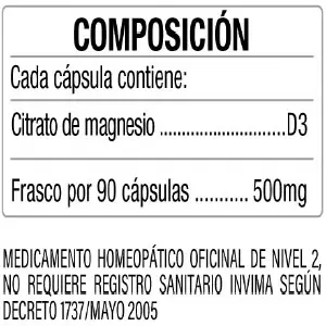 CITRATO DE MAGNESIO CAPSULAS: Alivio para Piernas Cansadas - CITRATO DE MAGNESIO CAPSULAS