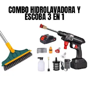 combo hidrolavadora + escoba