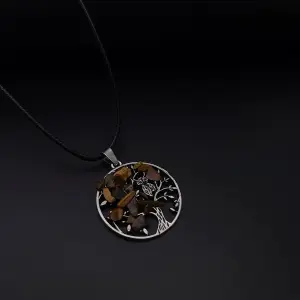 Collar Arbol De La Vida Ojo De Tigre