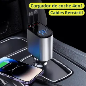 Cargador Decoche 4 en 1 cables Retractil