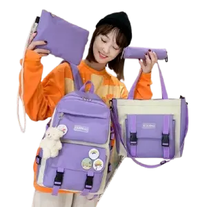 maletin bolso de lona para niños x5