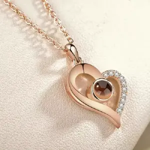 Collar Te amo 100 idiomas corazon