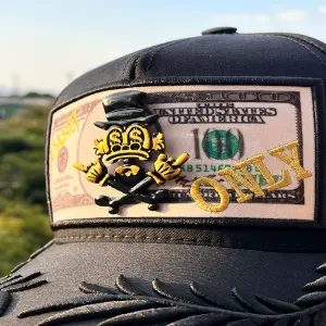 Gorra Belica Negra Cash Only Tio Rico